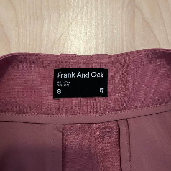 Frank and Oak shorts pink tencel size 8 - Picture 2 of 5